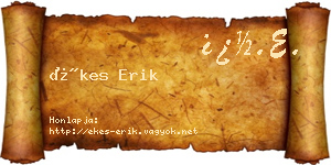 Ékes Erik névjegykártya